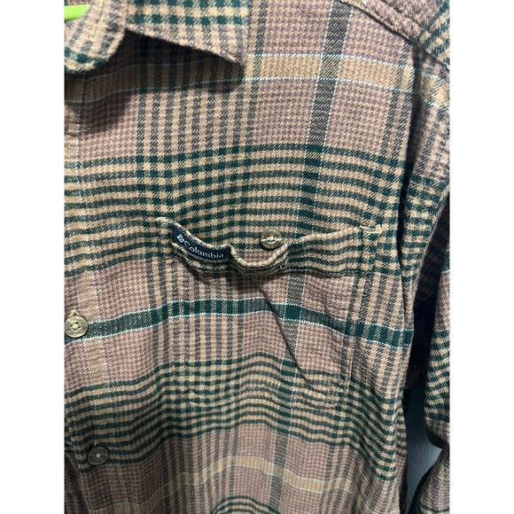 Long sleeve brown plaid Columbia shirt size L - Picture 4 of 4